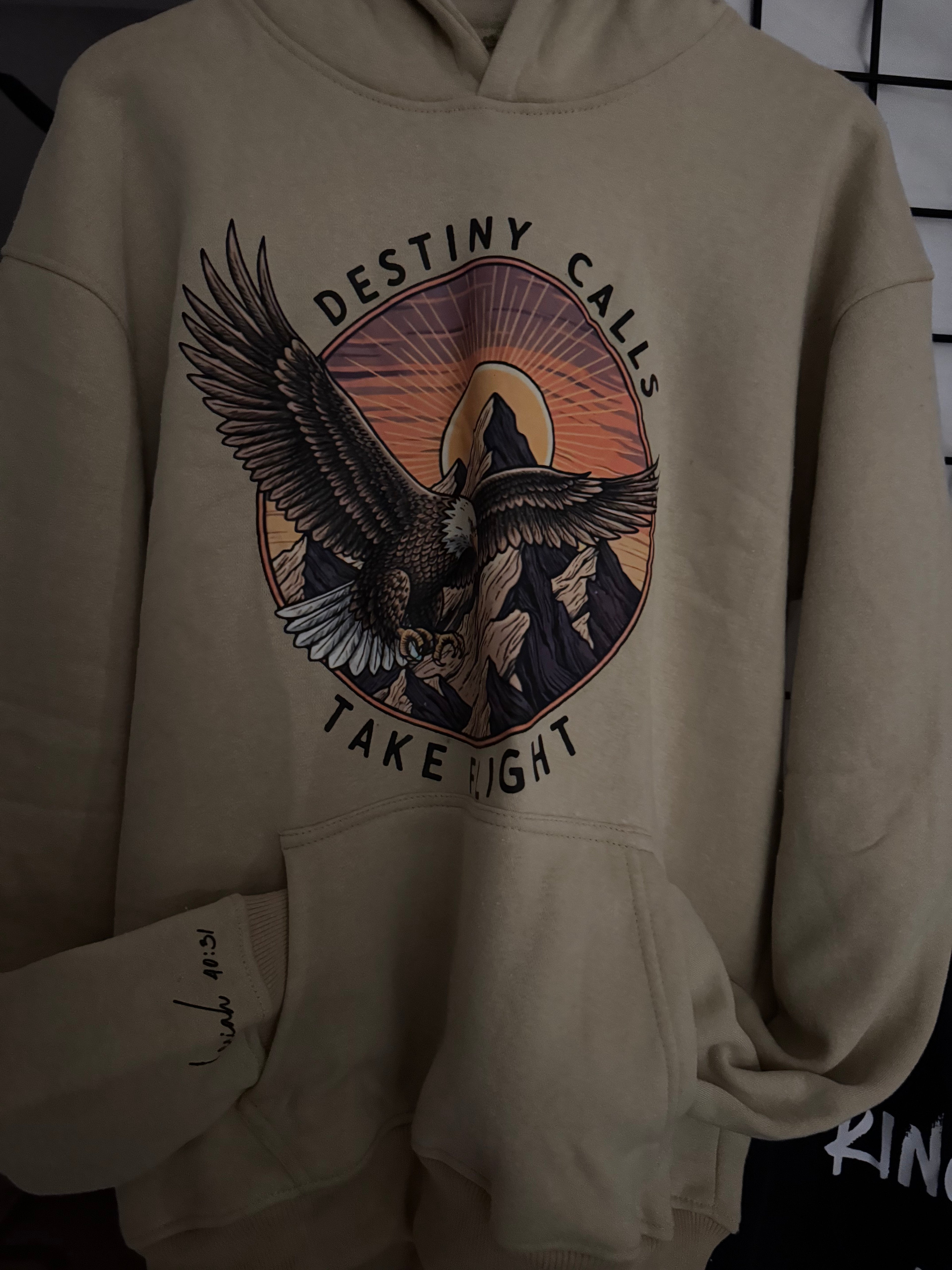 TAKE FLIGHT Oversized Hoodie Premium Ultra Heavyweight