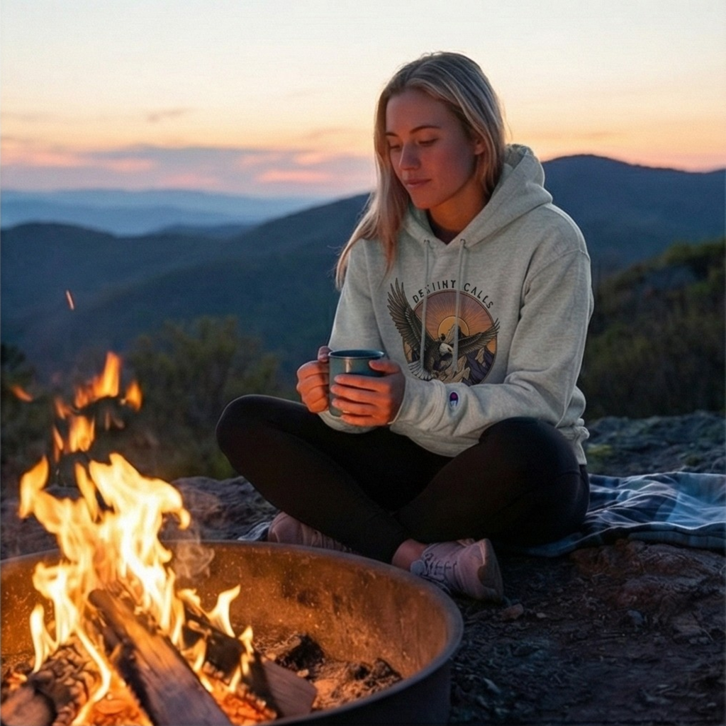 TAKE FLIGHT grey Champion hoodie